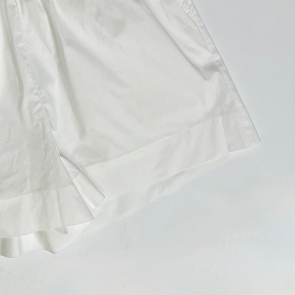 NWT!! WEWOREWHAT Tie Waist Shorts White Poplin Pockets Elastic Waist Large - Picture 5 of 16